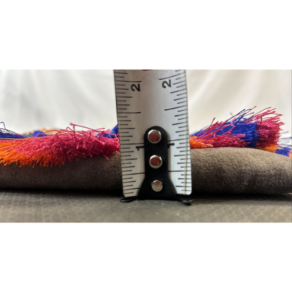 Roberta Roller Rabbit Grey Velvet Beaded Tassle Clutch Wrislet FS Bnfts Charity - Picture 9 of 10